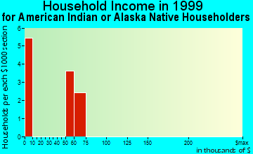 Bristol household income for American Indian or Alaska Native householders