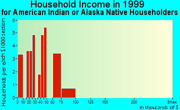 Cape Coral household income for American Indian or Alaska Native householders