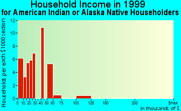 Palm Bay household income for American Indian or Alaska Native householders