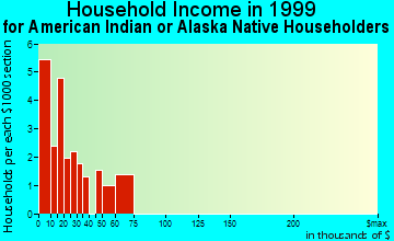 Lewiston household income for American Indian or Alaska Native householders