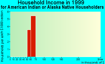 Rochester household income for American Indian or Alaska Native householders