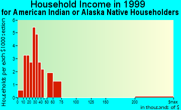 Newtok household income for American Indian or Alaska Native householders