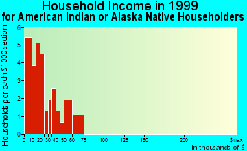 Teller household income for American Indian or Alaska Native householders