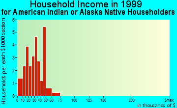 Tuluksak household income for American Indian or Alaska Native householders