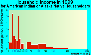 Valdez household income for American Indian or Alaska Native householders