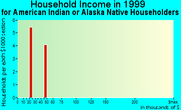 South Haven household income for American Indian or Alaska Native householders