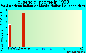 Guilford household income for American Indian or Alaska Native householders