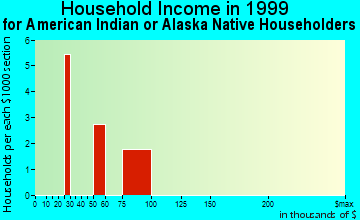 College Park household income for American Indian or Alaska Native householders