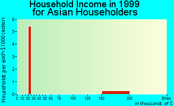 Negaunee household income for Asian householders