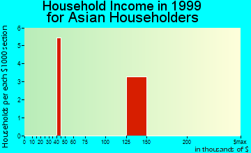Ottawa household income for Asian householders