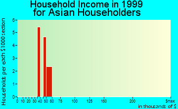 Port St. John household income for Asian householders