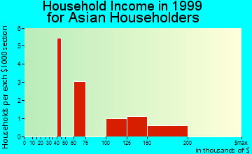 Damascus household income for Asian householders