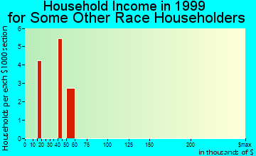 Cadillac household income for some other race householders