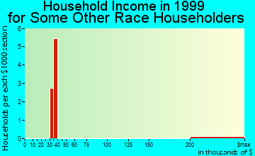 Blue Earth household income for some other race householders