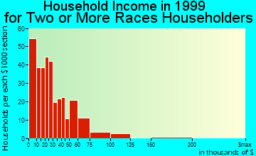Worcester household income for two or more races householders