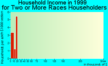 Baldwin household income for two or more races householders
