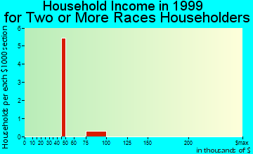 Brooklyn household income for two or more races householders