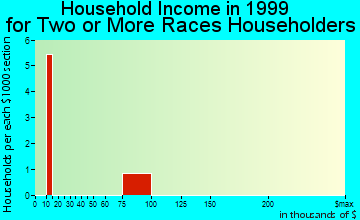 Burt household income for two or more races householders