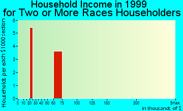 Gagetown household income for two or more races householders