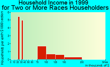 Grosse Pointe Woods household income for two or more races householders