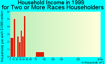 Highland Park household income for two or more races householders