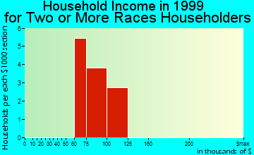 Iron Mountain household income for two or more races householders