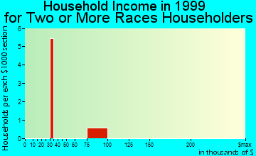 Laingsburg household income for two or more races householders