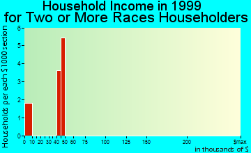 Lake City household income for two or more races householders
