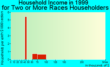 Leslie household income for two or more races householders