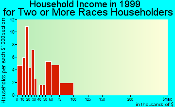 Maplewood household income for two or more races householders