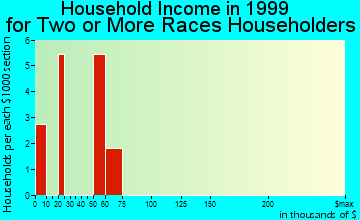 Bismarck household income for two or more races householders