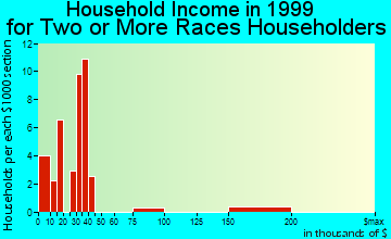 Bozeman household income for two or more races householders