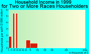 Columbus household income for two or more races householders