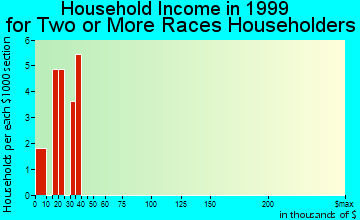 Hamilton household income for two or more races householders
