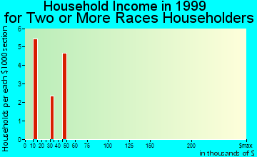 Falls City household income for two or more races householders