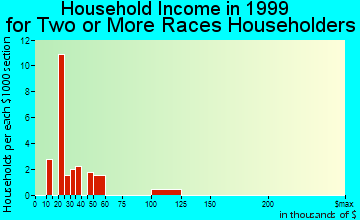 Nellis AFB household income for two or more races householders