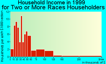 Bloomfield household income for two or more races householders