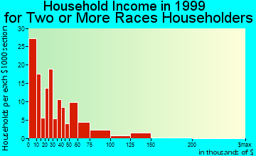 Camden household income for two or more races householders