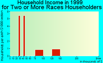 Plainsboro Center household income for two or more races householders