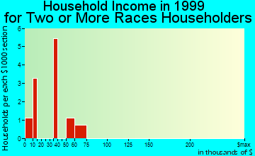 Adams household income for two or more races householders