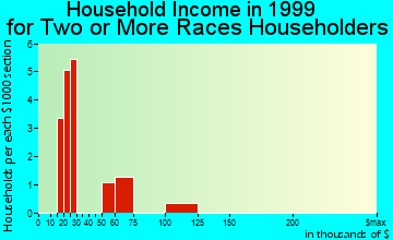 Fort Drum household income for two or more races householders