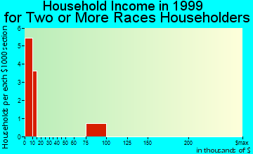 Glens Falls North household income for two or more races householders