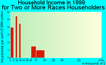 Great Neck Plaza household income for two or more races householders