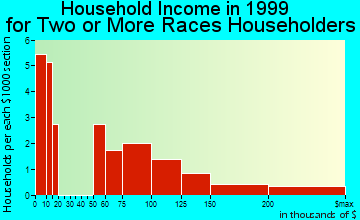 Hicksville household income for two or more races householders