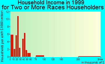Watertown household income for two or more races householders