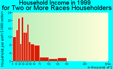 Fayetteville household income for two or more races householders