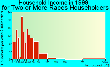 Baldwin Park household income for two or more races householders