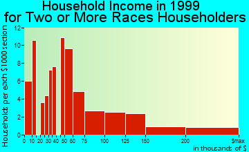 Burlingame household income for two or more races householders