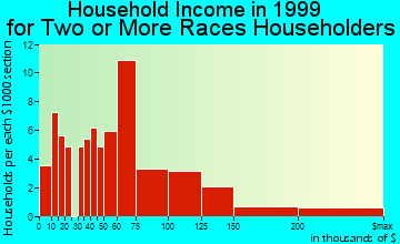 Campbell household income for two or more races householders