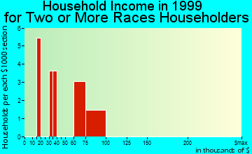 Waynesville household income for two or more races householders